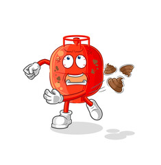 gas cylinder throwing shit vector