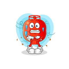 gas cylinder cold illustration. character vector