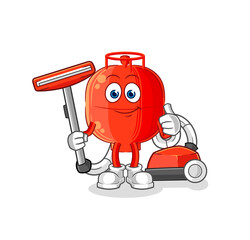 gas cylinder clean with a vacuum . character vector