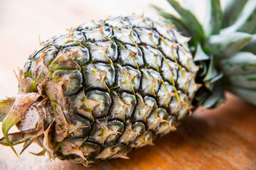 Fresh pineapple on the table