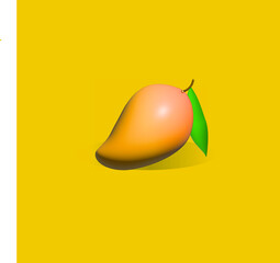 3d realistic mango design, 3d illustration