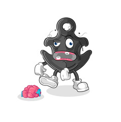 anchor zombie character.mascot vector