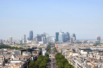 La Défense vue depuis la terrasse de l'arc de triomphe - Paris 2022