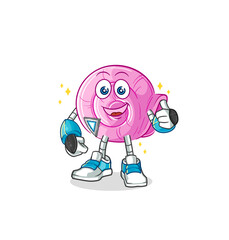 shell robot character. cartoon mascot vector