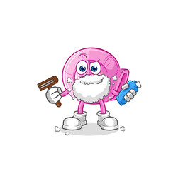 shell shave facial hair vector. cartoon character