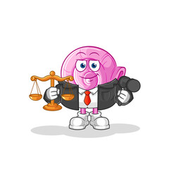 shell lawyer cartoon. cartoon mascot vector