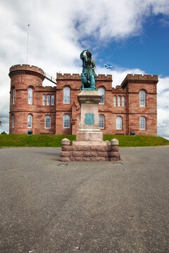 Statue of Flora MacDonald in front of Inverness Castle. Inverness. Scotland. United Kingdom