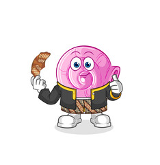 shell Javanese character. cartoon mascot vector