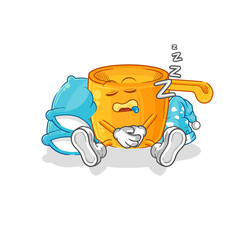 water dipper sleeping character. cartoon mascot vector