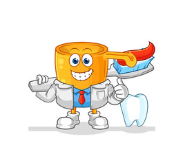 water dipper dentist illustration. character vector