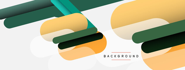 Abstract background. Round shapes, lines compositions on grey backdrop. Vector illustration for wallpaper banner background or landing page