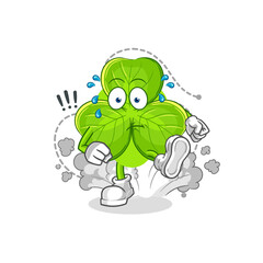 clover running illustration. character vector