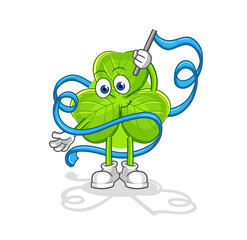 clover Rhythmic Gymnastics mascot. cartoon vector