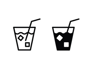 drink icon. outline icon and solid icon
