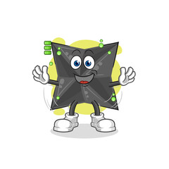 shuriken full battery character. cartoon mascot vector