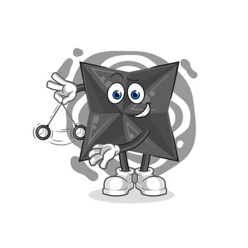 recommend clip art: shuriken hypnotizing cartoon. cartoon mascot vector