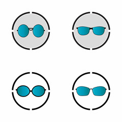 Glassess icon vector flat design