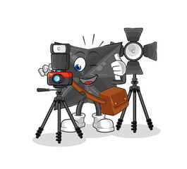 shuriken photographer character. cartoon mascot vector