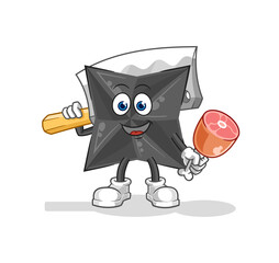 shuriken Butcher illustration. character vector