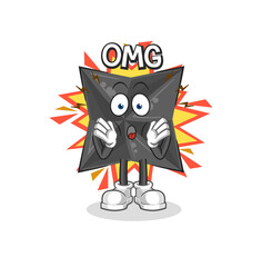 shuriken Oh my God vector. cartoon character