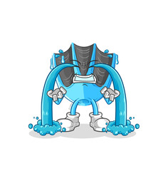 swimming fin crying illustration. character vector