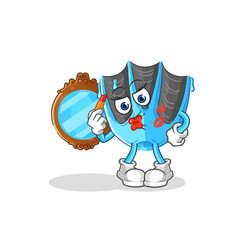 swimming fin make up mascot. cartoon vector