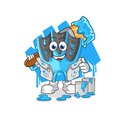 Obraz premium swimming fin painter illustration. character vector