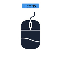 Mouse icons  symbol vector elements for infographic web