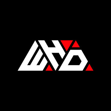 WHD triangle letter logo design with triangle shape. WHD triangle logo design monogram. WHD triangle vector logo template with red color. WHD triangular logo Simple, Elegant, and Luxurious Logo...