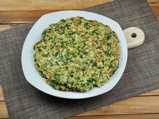 한국의 전통음식 채소 부침개 