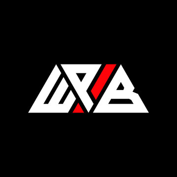 WPB triangle letter logo design with triangle shape. WPB triangle logo design monogram. WPB triangle vector logo template with red color. WPB triangular logo Simple, Elegant, and Luxurious Logo...