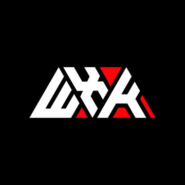 WXK triangle letter logo design with triangle shape. WXK triangle logo design monogram. WXK triangle vector logo template with red color. WXK triangular logo Simple, Elegant, and Luxurious Logo...