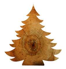 The Symbol of coniferous tree with texture.
