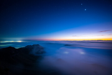 Fototapeta na wymiar Night sky at Te Mata Peak, Havelock North, New Zealand 