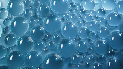 Liquid Drops Background. Blue, Contemporary Wallpaper.
