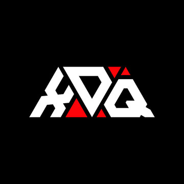 XDQ triangle letter logo design with triangle shape. XDQ triangle logo design monogram. XDQ triangle vector logo template with red color. XDQ triangular logo Simple, Elegant, and Luxurious Logo...