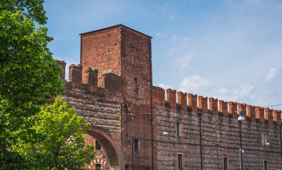 View of the Ancient Venetian Walls in the Centre of Verona, Veneto, Italy, Europe, World Heritage Site