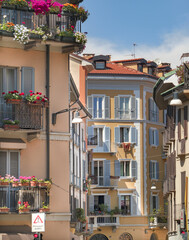 stately Brera district in the historic center of Milan, Italy