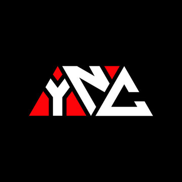YNC triangle letter logo design with triangle shape. YNC triangle logo design monogram. YNC triangle vector logo template with red color. YNC triangular logo Simple, Elegant, and Luxurious Logo...