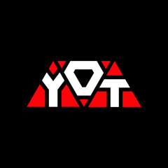 YOT triangle letter logo design with triangle shape. YOT triangle logo design monogram. YOT triangle vector logo template with red color. YOT triangular logo Simple, Elegant, and Luxurious Logo...