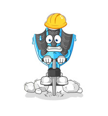 swimming fin drill the ground cartoon character vector