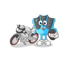 swimming fin racer character. cartoon mascot vector