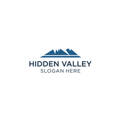 Hidden valley logo icon design 