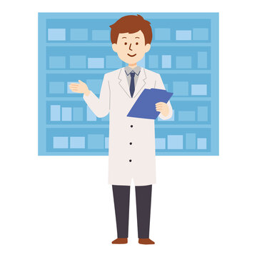 recommend clip art: 薬剤師の男性のイラスト