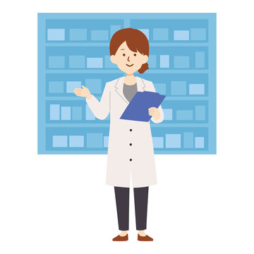 recommend clip art: 薬剤師の女性のイラスト