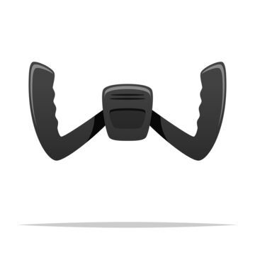 Airplane Yoke Steering Wheel Vector Isolated Illustration