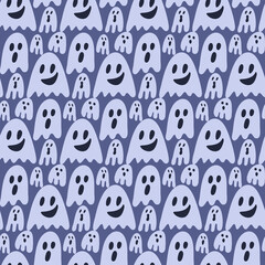 Spook ghost seamless pattern for halloween textile design, eps 10 vector illustration