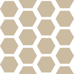 Abstract geometric seamless pattern beige hexagon honeycomb illustration