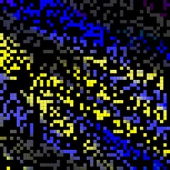 Blue yellow squares, playful abstract background with squares