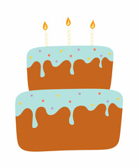 Holiday cake with candles	